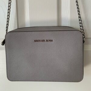 Michael Kors Jet Set Gray Crossbody Bag